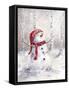 Snowman in Wood-MAKIKO-Framed Stretched Canvas