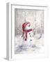 Snowman in Wood-MAKIKO-Framed Giclee Print