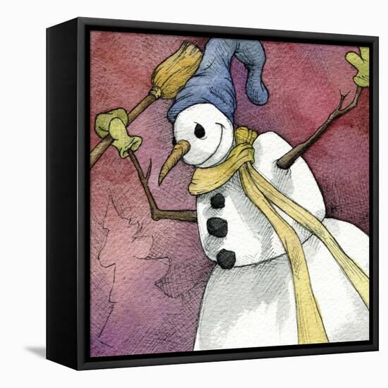 Snowman IV-Kory Fluckiger-Framed Stretched Canvas