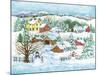 Snowman Landscape-Wendy Edelson-Mounted Giclee Print