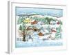 Snowman Landscape-Wendy Edelson-Framed Giclee Print