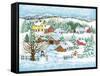 Snowman Landscape-Wendy Edelson-Framed Stretched Canvas