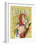 Snowman Mandolin 1-Margaret Wilson-Framed Giclee Print