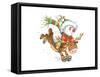 Snowman on a Reindeer-ZPR Int’L-Framed Stretched Canvas