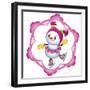 Snowman on the Skates-Olga And Alexey Drozdov-Framed Photographic Print