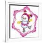 Snowman on the Skates-Olga And Alexey Drozdov-Framed Photographic Print