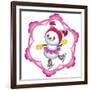 Snowman on the Skates-Olga And Alexey Drozdov-Framed Photographic Print