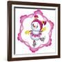 Snowman on the Skates-Olga And Alexey Drozdov-Framed Photographic Print