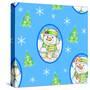 Snowman Pattern 1-Valarie Wade-Stretched Canvas