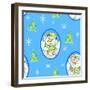 Snowman Pattern 1-Valarie Wade-Framed Giclee Print