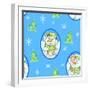 Snowman Pattern 1-Valarie Wade-Framed Giclee Print