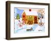 Snowman Peace And Joy-Cheryl Bartley-Framed Giclee Print