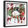 Snowman Plaid 2-Kim Allen-Framed Art Print