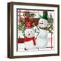 Snowman Plaid-Kim Allen-Framed Art Print