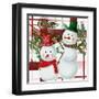 Snowman Plaid-Kim Allen-Framed Art Print