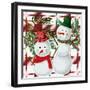 Snowman Plaid-Kim Allen-Framed Art Print