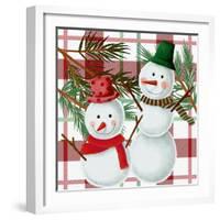 Snowman Plaid-Kim Allen-Framed Art Print