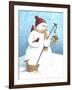 Snowman Red Hat-Melinda Hipsher-Framed Giclee Print