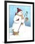 Snowman Red Hat-Melinda Hipsher-Framed Giclee Print