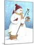 Snowman Red Hat-Melinda Hipsher-Mounted Giclee Print