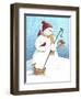 Snowman Red Hat-Melinda Hipsher-Framed Giclee Print