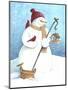 Snowman Red Hat-Melinda Hipsher-Mounted Giclee Print