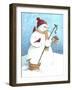 Snowman Red Hat-Melinda Hipsher-Framed Giclee Print