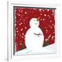 Snowman Red-null-Framed Giclee Print