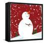 Snowman Red-null-Framed Stretched Canvas