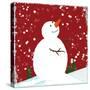 Snowman Red-null-Stretched Canvas