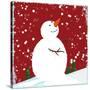 Snowman Red-null-Stretched Canvas