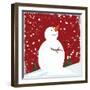 Snowman Red-null-Framed Giclee Print
