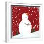 Snowman Red-null-Framed Giclee Print