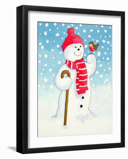 Snowman's Friend-Lavinia Hamer-Framed Giclee Print