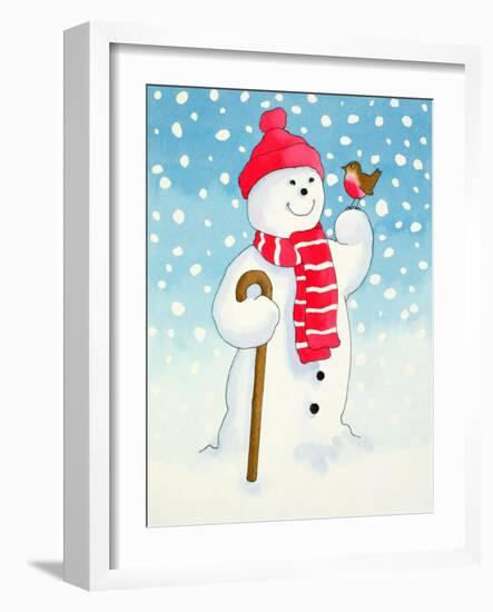 Snowman's Friend-Lavinia Hamer-Framed Giclee Print