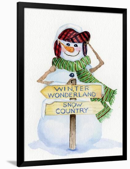 Snowman Saying III-Kathleen Parr McKenna-Framed Art Print