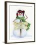 Snowman Saying III-Kathleen Parr McKenna-Framed Art Print