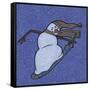 Snowman Snowboarder 2-Denny Driver-Framed Stretched Canvas