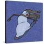 Snowman Snowboarder 2-Denny Driver-Stretched Canvas