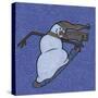 Snowman Snowboarder 2-Denny Driver-Stretched Canvas