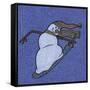 Snowman Snowboarder 2-Denny Driver-Framed Stretched Canvas