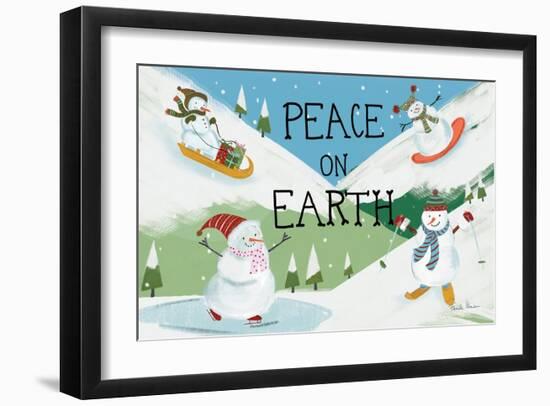 Snowman Snowday I-Farida Zaman-Framed Art Print