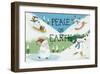 Snowman Snowday I-Farida Zaman-Framed Art Print