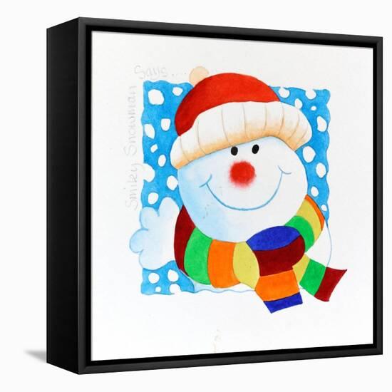 Snowman Square-Tony Todd-Framed Stretched Canvas