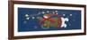 Snowman, Stars, Snow Flakes-Beverly Johnston-Framed Giclee Print