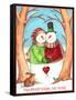 Snowman Tree Heart Share-Melinda Hipsher-Framed Stretched Canvas