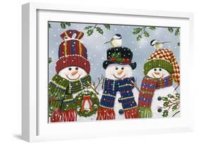 Snowman Trio-William Vanderdasson-Framed Giclee Print