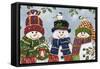 Snowman Trio-William Vanderdasson-Framed Stretched Canvas