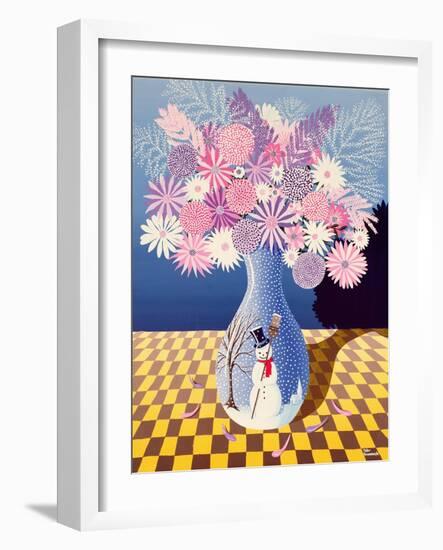 Snowman Vase-Peter Szumowski-Framed Giclee Print