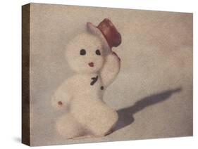 Snowman Walking by Jennifer Kennard-Jennifer Kennard-Stretched Canvas